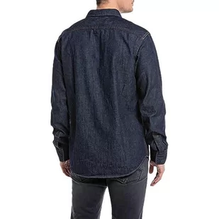 Replay męska koszula jeansowa, 007 Dark Blue, XXL - Koszule męskie - miniaturka - grafika 1