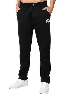 Spodenki męskie - Lonsdale Męskie spodnie do biegania, regularny krój, CASSIDYS, czarny/biały, XL, 117516 - grafika 1