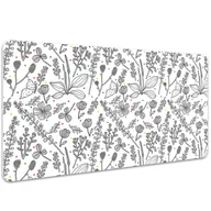 Podkładki na biurko - Ochronna mata na biurko Kwiaty i kropki 100x50 cm, Dywanomat - miniaturka - grafika 1