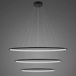Altavola Design Lampa wisząca Nowoczesna lampa sufitowa LED do wysokiego pokoju Altavola Led shape okręgi LED LA075/P_100_in_4k_black LA075/P_100_in_4k_black - Lampy sufitowe - miniaturka - grafika 1