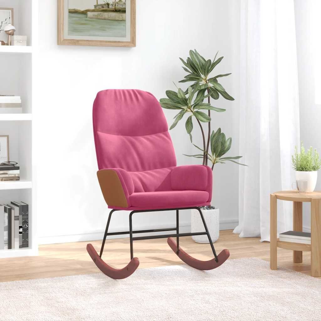 vidaXL Fotel bujany, winna czerwień, tapicerowany aksamitem
