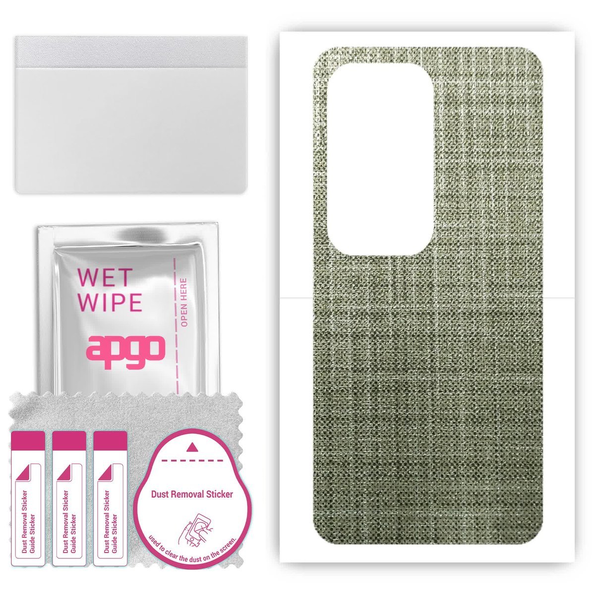 Folia naklejka skórka strukturalna na TYŁ do Oppo Reno11 A - Tkanina Lniana - apgo SKINS