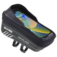 Sakwy rowerowe - Torba rowerowa na ramę WILDMAN E12X Ciemnozielony - miniaturka - grafika 1