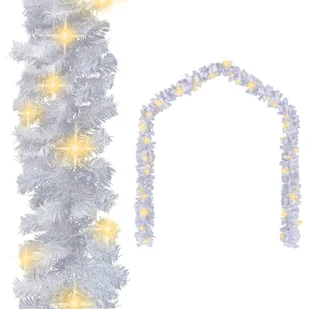vidaXL Świąteczna girlanda z lampkami LED, 20 m, biała - Oświetlenie świąteczne - miniaturka - grafika 1