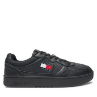 Sneakersy męskie - Sneakersy Tommy Jeans EM0EM01443 Czarny - miniaturka - grafika 1