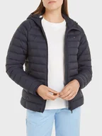 Kurtki damskie - Kurtka przejściowa damska krótka z kapturem Tommy Hilfiger WW0WW42350-DW5 L Granatowa (8720636935577) - miniaturka - grafika 1