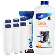 Akcesoria i części do ekspresów do kawy - Zestaw Do Delonghi Filtr AL-S002 6szt, Odkamieniacz Uniwersalny Aqualogis 1L - miniaturka - grafika 1