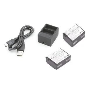 Ładowarka Usb + 2 X Bateria Aku Do Gopro Hero 3 3+ - Akcesoria do kamer sportowych - miniaturka - grafika 1