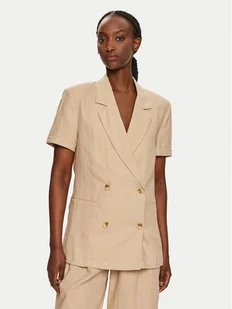 ViCOLO Marynarka TB2741 Beżowy Regular Fit - Marynarki i żakiety damskie - miniaturka - grafika 1
