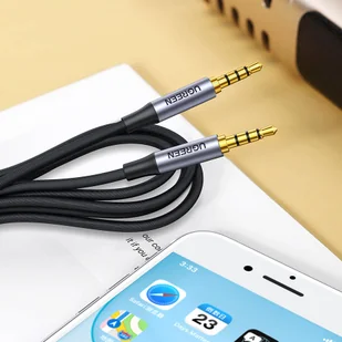 Ugreen kabel przewód AUX mini jack 3.5mm (męski) - mini jack 3,5mm (męski) 2m czarny (AV183) - Etui i futerały do telefonów - miniaturka - grafika 7