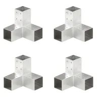 Ogrodzenia - vidaxl Łączniki w kształcie Y, 4 szt., galwanizowany metal, 71x71 mm! 145458 - miniaturka - grafika 1