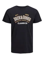 Koszulki męskie - Bestseller A/S Męski t-shirt JJELOGO Tee SS O-Neck 2 COL AW23 SN, granatowy, S, granatowy, S - miniaturka - grafika 1