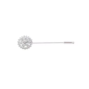 Spinka do plastrona Horze Flower Crystal srebrna - Koszulki jeździeckie - miniaturka - grafika 1