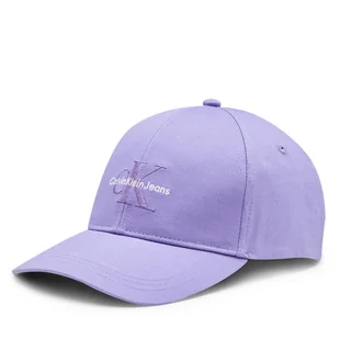Czapka z daszkiem Calvin Klein Mono Logo Embro K60K612317 Fioletowy - Czapki damskie - miniaturka - grafika 1