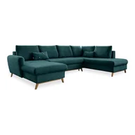 Narożniki - Turkusowa rozkładana sofa w kształcie litery "U" Miuform Scandic Lagom, prawostronna - miniaturka - grafika 1