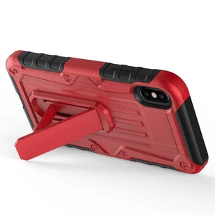 Zizo Heavy Duty Armor Case Pancerne etui iPhone X z podstawką + uchwyt do paska (Red/Black) - Etui i futerały do telefonów - miniaturka - grafika 3