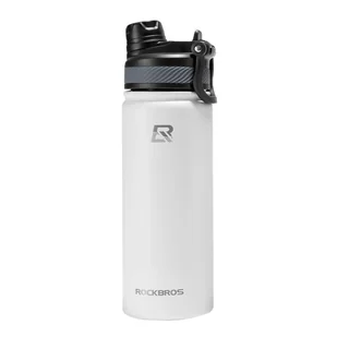 Butelka bidon termiczny rowerowy na napoje 530 ml - biały ROCKBROS - Shakery i bidony sportowe - miniaturka - grafika 1