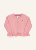Swetry damskie - Tommy Hilfiger Kardigan Z Wolantami rosa - miniaturka - grafika 1