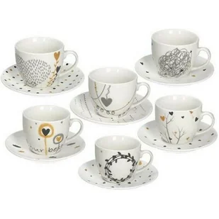Tognana Tognana Texture Goldy Komplet Filiżanek pojemność 200 ml 6 materiał porcelana kostna - Serwisy do kawy i herbaty - miniaturka - grafika 1