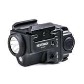 Osprzęt do wiatrówek - NEXTorch - Latarka na broń z laserem - 650 lm - Aluminium - Czarna - WL22R - miniaturka - grafika 1