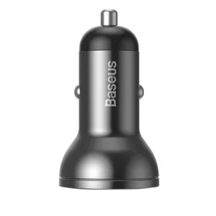 Baseus ładowarka samochodowa 2x USB 4,8A 24W z LCD szary (CCBX-0G) - Ładowarki do telefonów - miniaturka - grafika 3