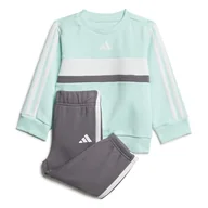 Odzież sportowa dziecięca - adidas Unisex Niemowlę SEASONAL ESSENTIALS TIBERIO 3 PASKI ZESTAW POLAROWY 18-24 miesięcy - miniaturka - grafika 1