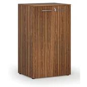 Szafy biurowe - Szafa biurowa z drzwiami PRIMO WOOD, 3 półki, 1335 x 800 x 640 mm, orzech - miniaturka - grafika 1