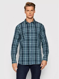 Koszule męskie - Wrangler Koszula 1 Pkt W5A14MXTG Granatowy Regular Fit - grafika 1