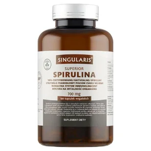 SINGULARIS Superior Spirulina, 180kaps. - Leki dla diabetyków - miniaturka - grafika 1