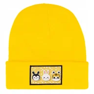 Czapki damskie - CZAPKA BEANIE ZIMOWA CIEPŁA ŻÓŁTA DLA DZIECI Z MOTYWEM BOB RÓŻNE WZORÓW - miniaturka - grafika 1