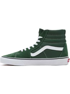 Trampki męskie - Vans Skórzane sneakersy w kolorze zielonym - grafika 1