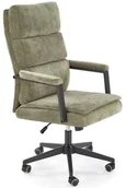 Fotele i krzesła biurowe - Oliwkowy tapicerowany fotel z systemem tilt L1-G07 - miniaturka - grafika 1