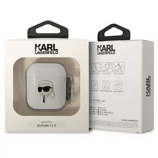 Karl Lagerfeld KLA2HNIKTCT AirPods 1/2 cover transparent Karl`s Head - Akcesoria do słuchawek - miniaturka - grafika 3