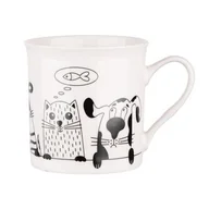 Kubki - Kubek prosty z wywiniętym rantem Cool Friends 250 ml biały - miniaturka - grafika 1