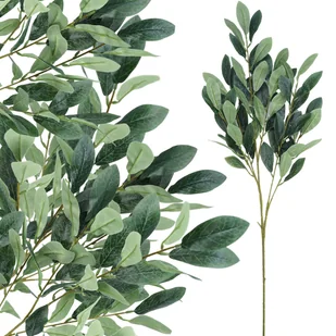 SZTUCZNE KWIATY GAŁĄZKA LIŚCIE DUŻE ZIELONE DO WAZONU BUKIETU STROIKA 95cm - Sztuczne kwiaty - miniaturka - grafika 1