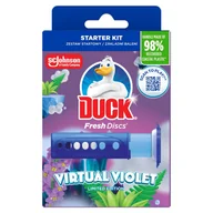Środki do WC - Żelowe krążki do toalet - Zestaw startowy Duck Fresh Discs Virtual Violet - miniaturka - grafika 1