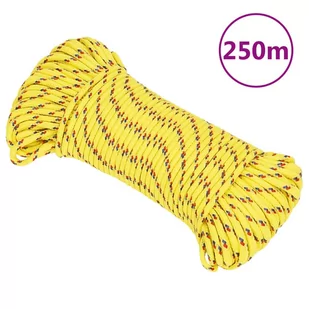Linka żeglarska, żółta, 5 mm, 250 m, polipropylen - Żeglarstwo - miniaturka - grafika 1