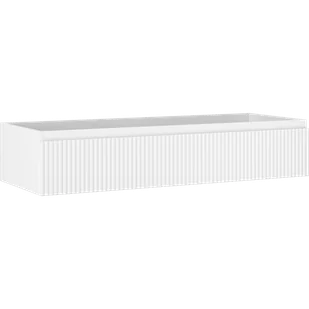 Mexen Rivel szafka łazienkowa podumywalkowa 120 cm, 1 szuflada, ryflowana , biała mat - 91A20-12023-1-BF01 - Szafki łazienkowe - miniaturka - grafika 1