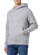 Bluzy męskie - Tommy Hilfiger Męska bluza z kapturem typu mieszanego, Heathered cętkowane ciemnoszary, XS - miniaturka - grafika 1