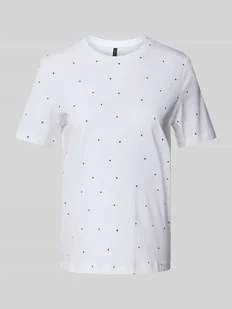 T-shirt o kroju regular fit z wyhaftowanym motywem model ‘PAULINA’ - Koszulki i topy damskie - miniaturka - grafika 1
