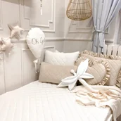 Koce i narzuty dla dzieci - PIKOWANA NARZUTA 70x140cm KOŚĆ SŁONIOWA - miniaturka - grafika 1