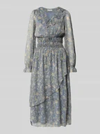 Sukienki - Sukienka szyfonowa taliowana z kwiatowym wzorem na całej powierzchni model ‘LIVY DRESS’ - miniaturka - grafika 1