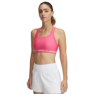 Biustonosze - Under Armour Biustonosz Crossback Mid - Super Różowy/Biały - MD - miniaturka - grafika 1
