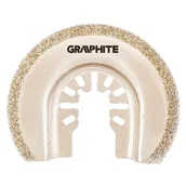 Brzeszczoty - GRAPHITE Tarcza półokrągła HCS do ceramiki, 65 mm, galwaniczne pokrycie nasypem diamentowym - miniaturka - grafika 1