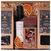 Zestawy upominkowe - BOX ZESTAW PREZENTOWY Prezent Herbata Syrop Czekolada Aromatyczny Upominek - miniaturka - grafika 1