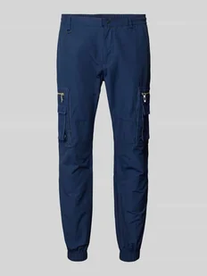 Spodnie cargo o kroju slim fit ze szwami działowymi - Spodnie męskie - miniaturka - grafika 1