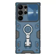 Etui i futerały do telefonów - Nillkin Etui z ochroną aparatu CamShield Armor Pro do Samsung Galaxy S23 Ultra, niebieskie - miniaturka - grafika 1