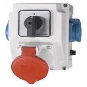 Gniazdka elektryczne - Rozdzielnica JURATA IP44 z łącznikiem L-0-P 32A/4P + 230V - miniaturka - grafika 1