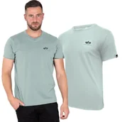 Odzież taktyczna i umundurowanie - Koszulka Alpha Industries Small Logo Basic 188505 680 - Dusty Green XL - miniaturka - grafika 1