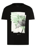 Koszulki męskie - Tom Tailor Denim - T-shirt męski, czarny - miniaturka - grafika 1